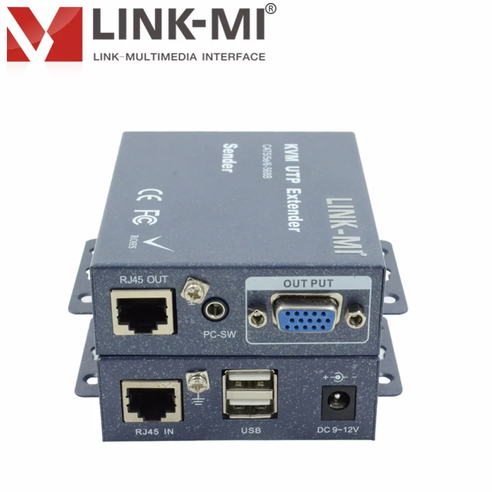 LINK-MI LM-K103TRU 300 м USB KVM удлинитель Клавиатура vga передатчик приемник по Cat5/5e/6 UTP кабель Поддержка VGA порт монитор 350 МГц
