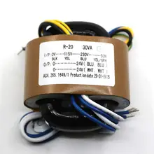 30VA Hi-Fi аудио R сердечника Мощность трансформатор 30W 0-24V+ 0-24V трансформатор из чистой меди