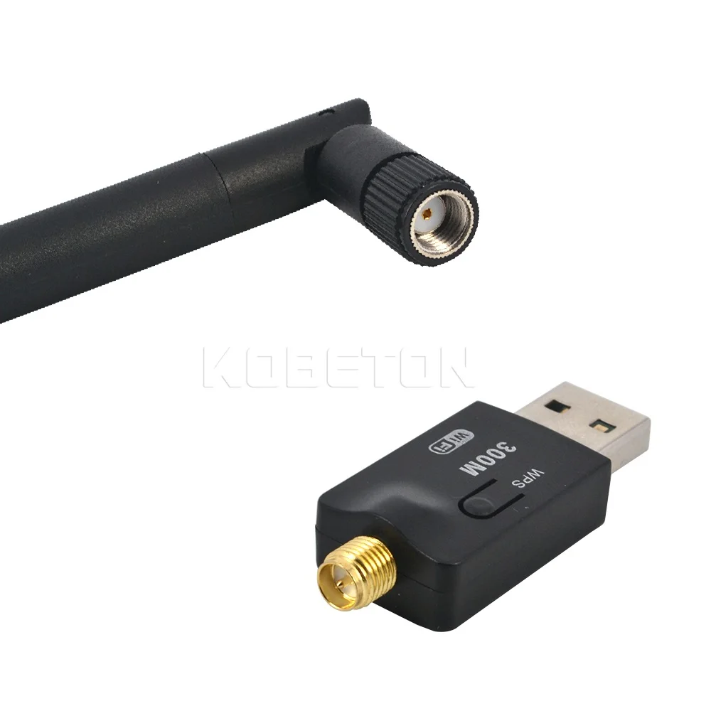 KEBETEME Высокоскоростной 300 Мбит/с мини беспроводной USB WiFi адаптер lan Карта с внешней