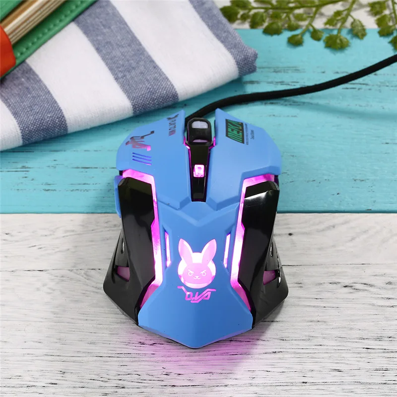 OW D. va Mercy Reaper USB Проводная мышь, 6 кнопок, оптическая игровая геймерская мышь, вспышка для ПК, ноутбука, CF, Overwatch, плеер, мыши