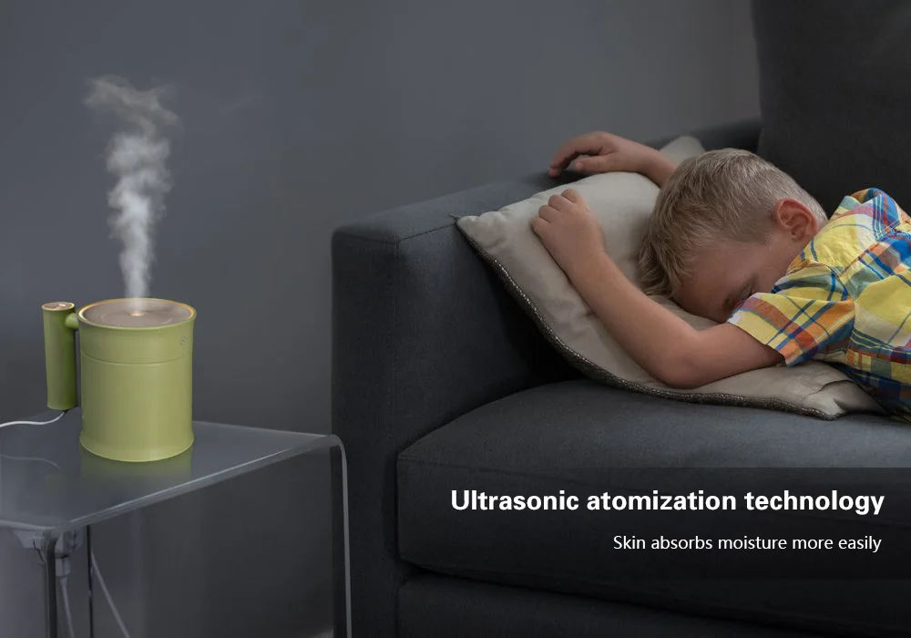 Mini Air Humidifier with LED Light USB Fan