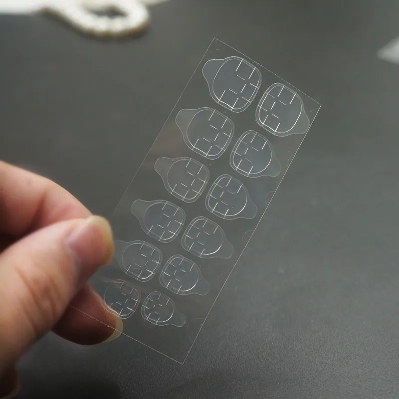 

Two Style Adhesive Nail Stickers 3 20 50pcs/lot Transparent Double Sided Adhesive Nail Tapes for False Nail Tips Nail Art