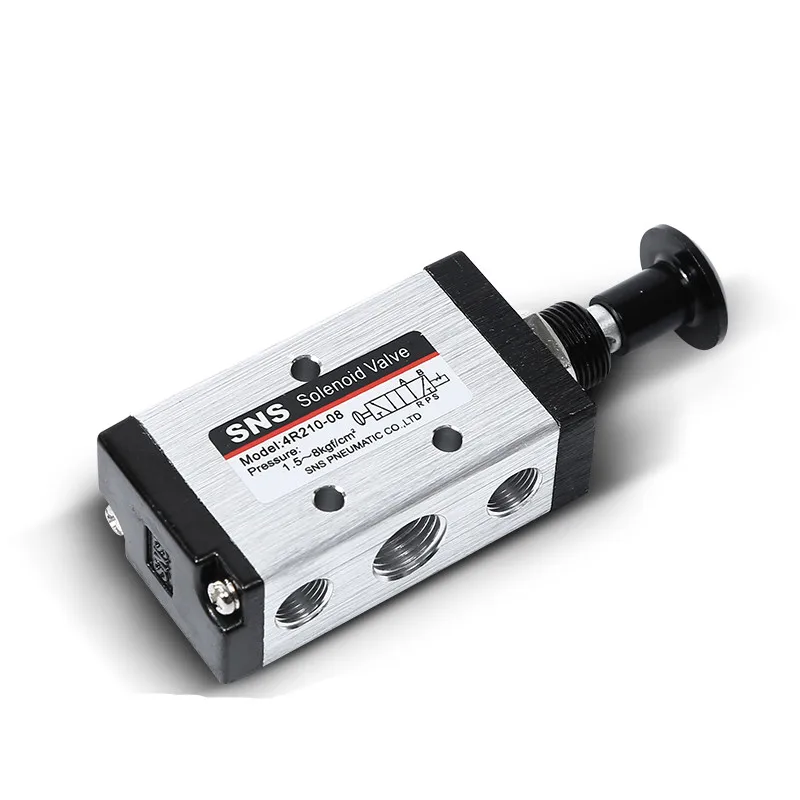 

Pneumatic Solenoid Valve Hand Operated Air Valve 5 Port 2 Position 4R210-08 Pneumatic Control Valve