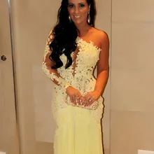 Лидер продаж одно плечо шифон Длинные платья знаменитостей Ким Кардашян желтый красный ковры платье Формальные Пром Вечерние