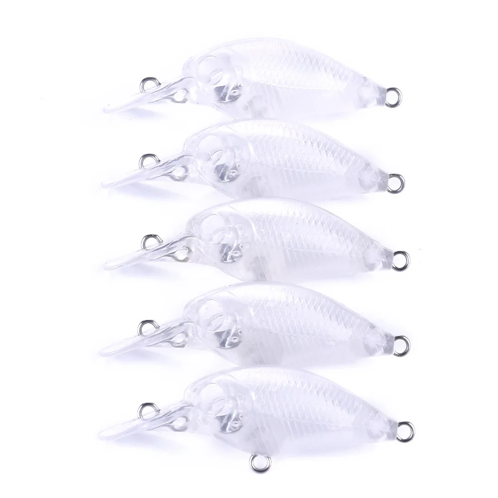 100pcs 5cm 4g unpainted lures blank bodies pesca carp fishing lure trolling lure Artificial Bait