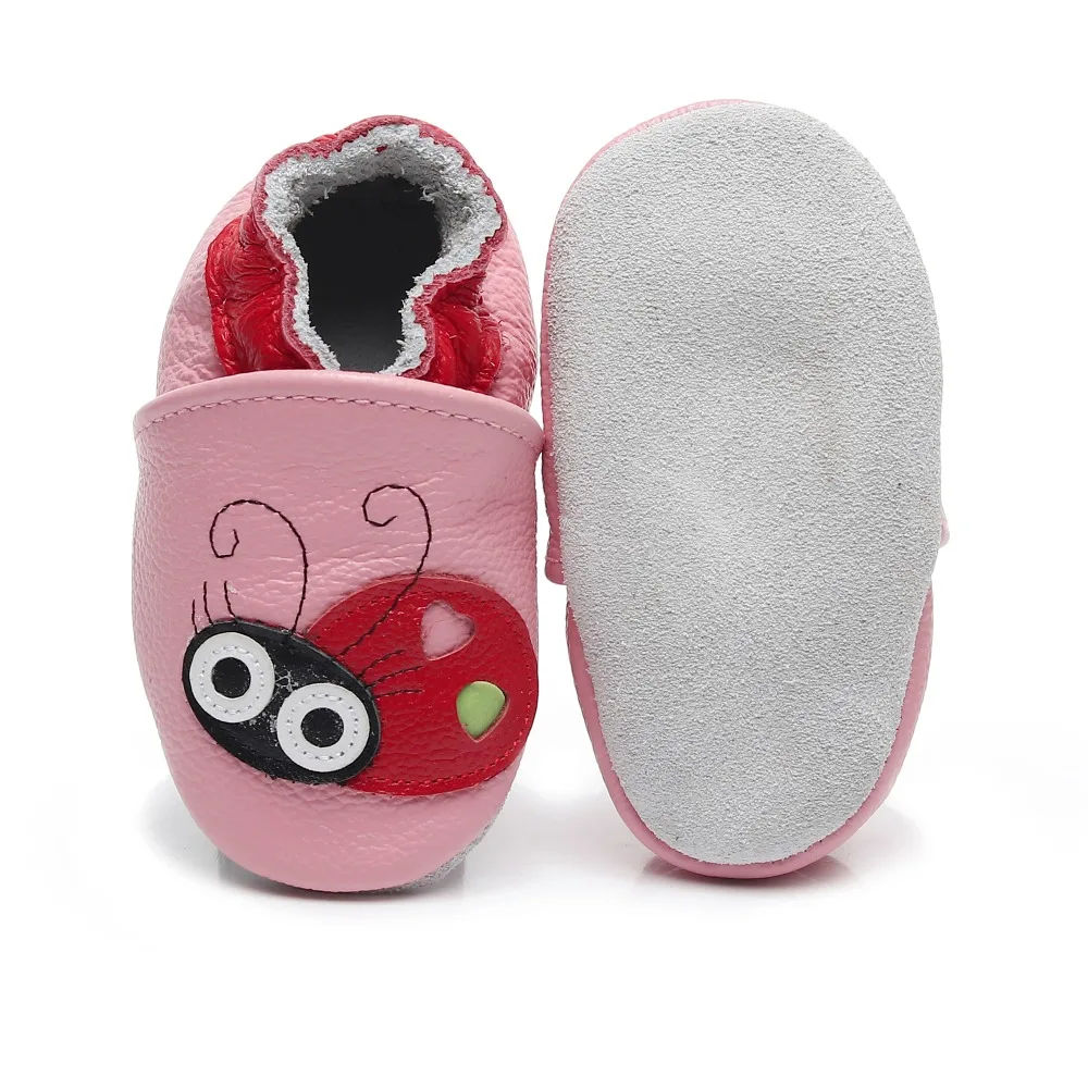 Мягкие кожаные Тапочки с рисунком для маленьких мальчиков 0-6, 6-12, 12-18 месяцев; обувь для маленьких девочек; Zapatos; нескользящие рождественские подарки