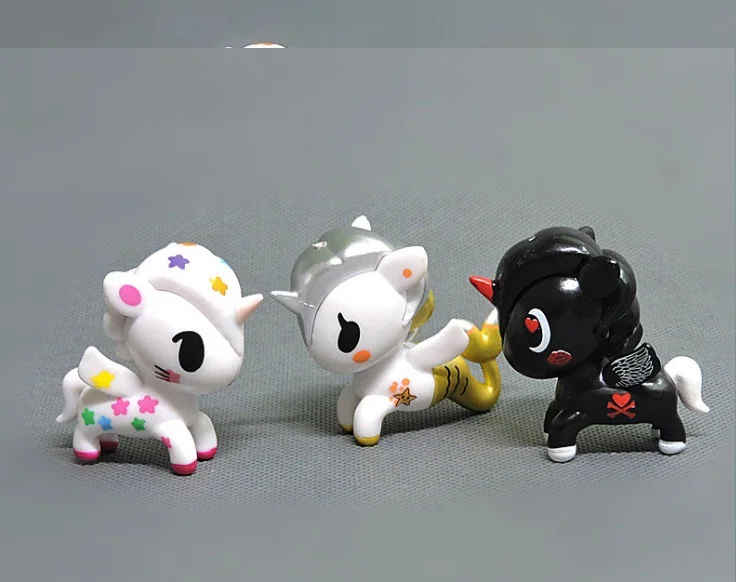 1 шт. 7 см Радуга Tokidoki Единорог Русалка фигурка кукла мини японский мультфильм Девушки Коллекция kawaii лошадь игрушка d10