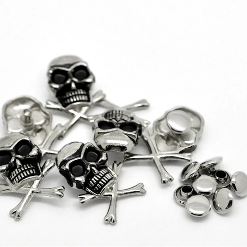 500 комплектов заклепки в виде черепа для Хэллоуина|garment rivets|studs spotsrivet antique |
