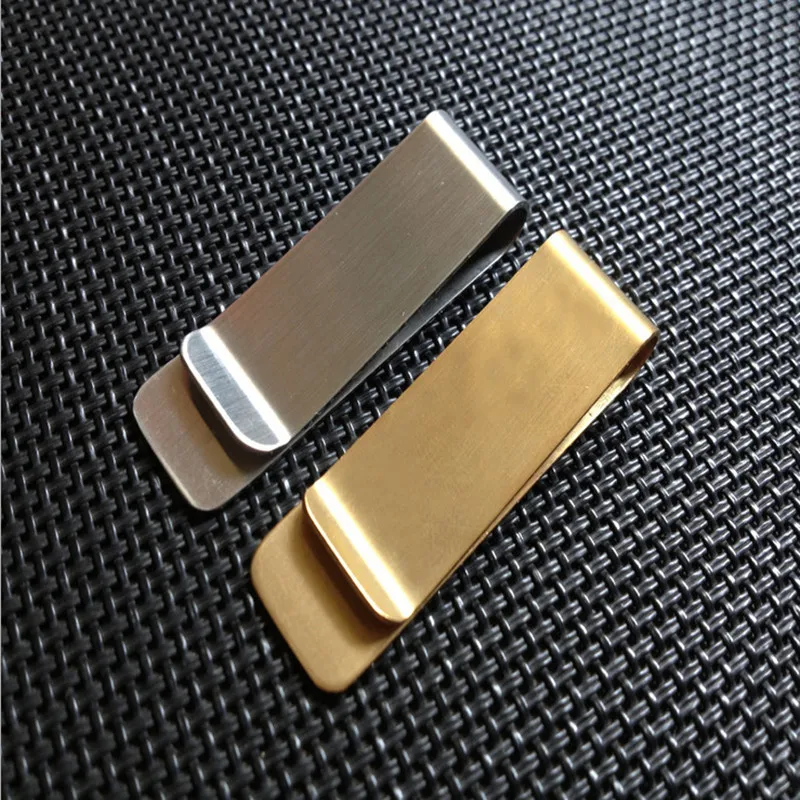 

BYCOBECY High Quality Stainless Steel Metal Money Clip Simple Silver Dollar Cash Clamp Holder Wallet for Men Women