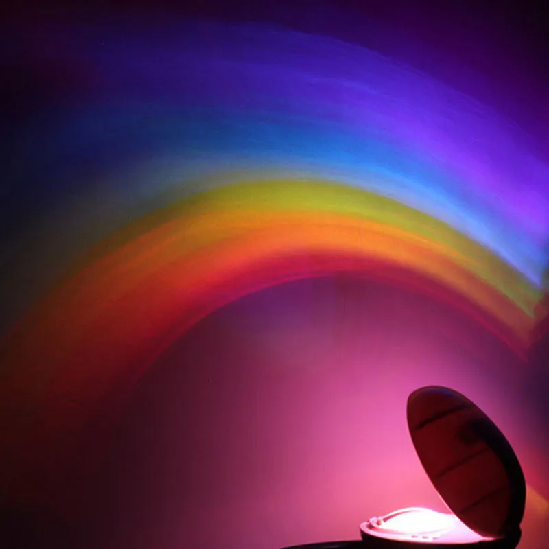 3 Modes RGB LED Lamp Egg Shaped Rainbow Projector Light Colorful Led Creative Night Light Romantic Magic Children Bedroom Decor