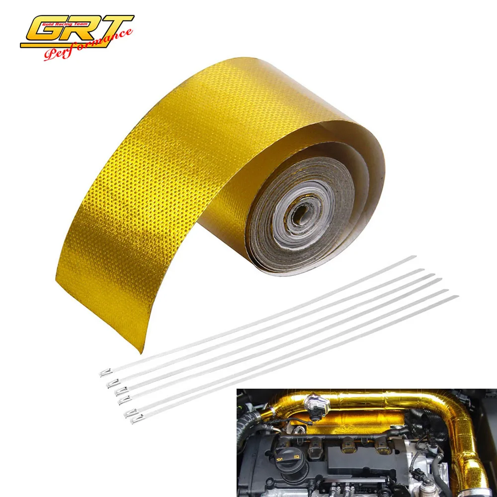 

GRT - Hot Selling 2"x5 Meter Roll SELF ADHESIVE REFLECT A GOLD HEAT WRAP BARRIER