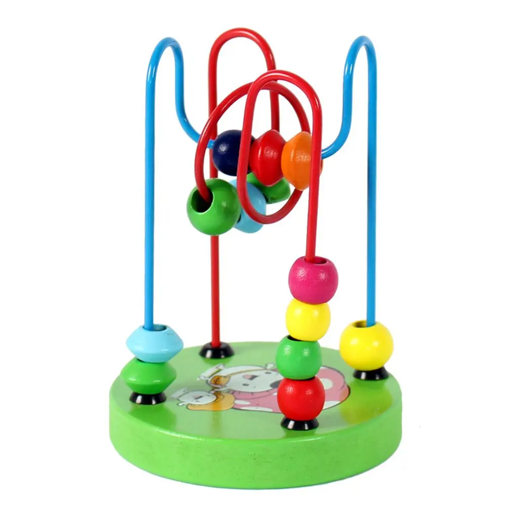 Новая высококачественная детская цветная игра Боулинг для раннего детского развития вокруг бисера игры деревянная мини маленькая бусина животных пазл, игрушки для детей подарок
