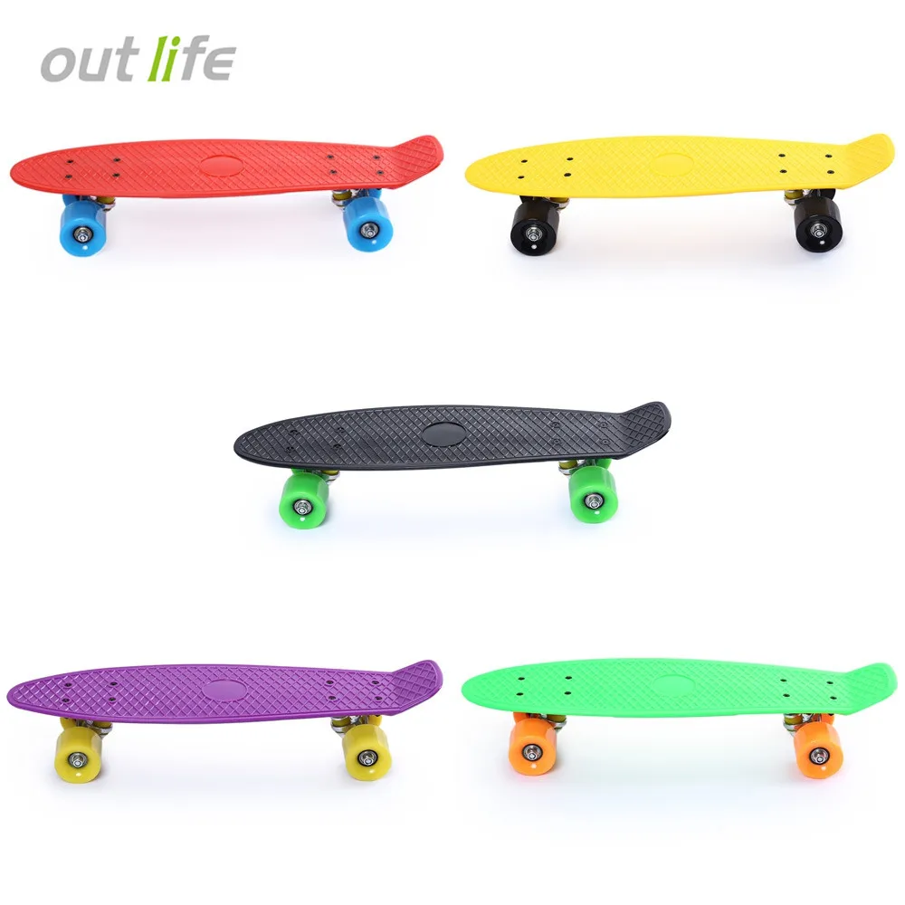 22 Inches Fish Skateboard Skateboarding Four wheel Street Banana Long
