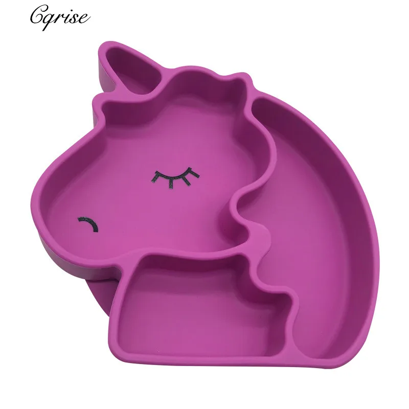 

Unicorn Plate Tableware Children Food Feeding Container Placemat Baby Dishes Infant Feeding Cup Silicone Suction Bowl for Kids