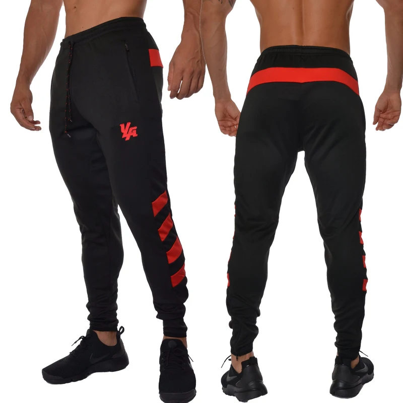 

2018 autumn and winter new men's running pants stitching hit color jogging pants men sweatpants gym training sports Trousers