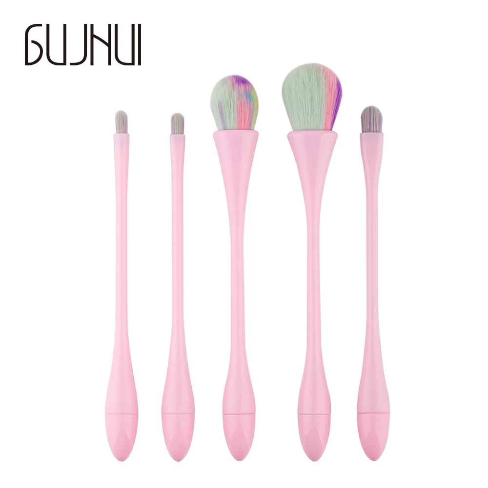 

5pcs Makeup Brushes Set Coloful Hair Beauty Cosmetics Foundation Blending Blush Make up Brush Tool Kit Set Cheaper Price