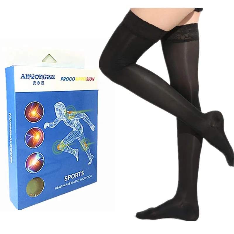 

Professional Medical Prevent Varicose Veins Compression Pressure Stocking High Quality Thin Reinforced Heel Knee-high Stockings