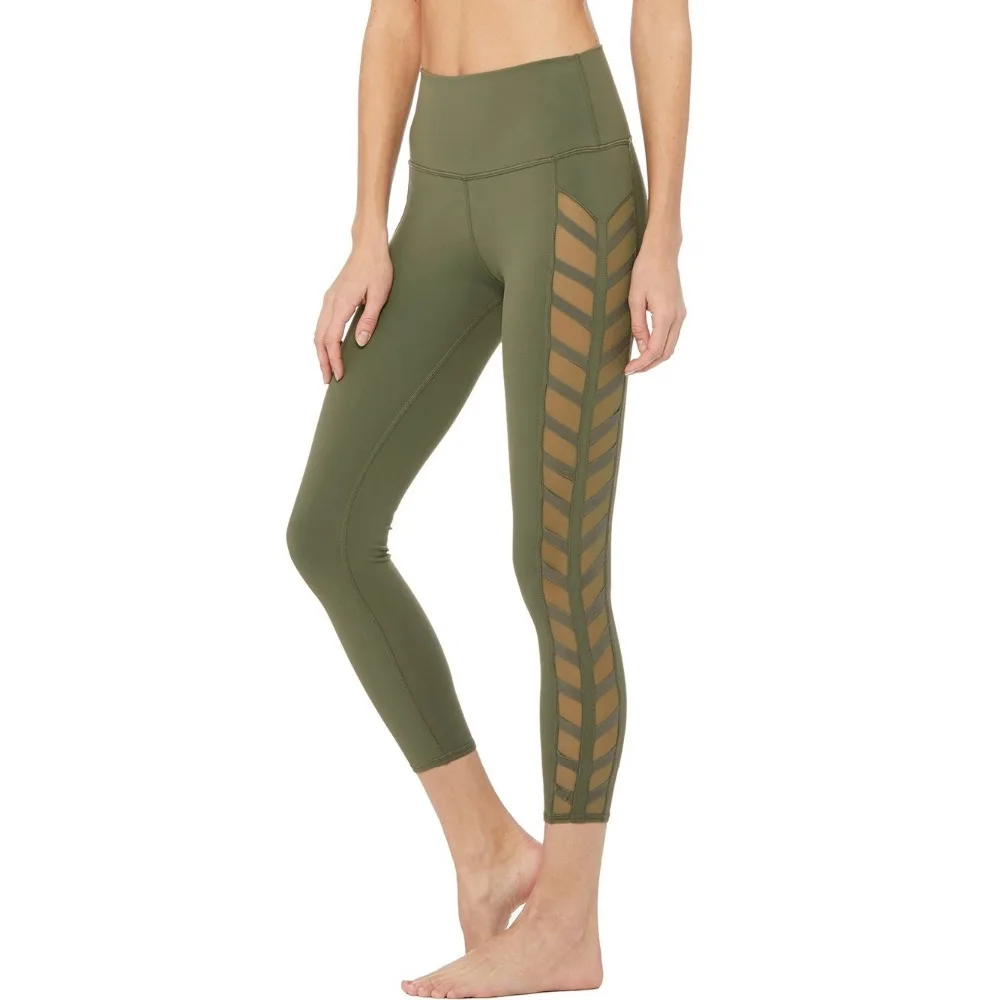 

Womens Hight Stretch Tummy Control Cool Mesh Active Wear Running Crop Yoga Leggings