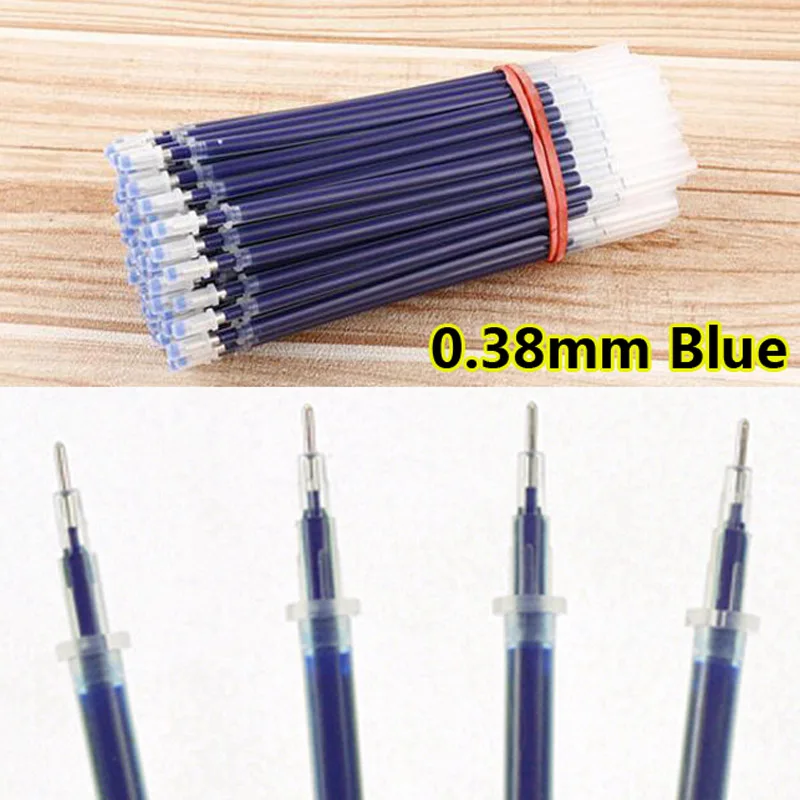 Mini 200pcs/lot Pens Refills 0.38mm Blue Colors Ballpoint Pens Refill