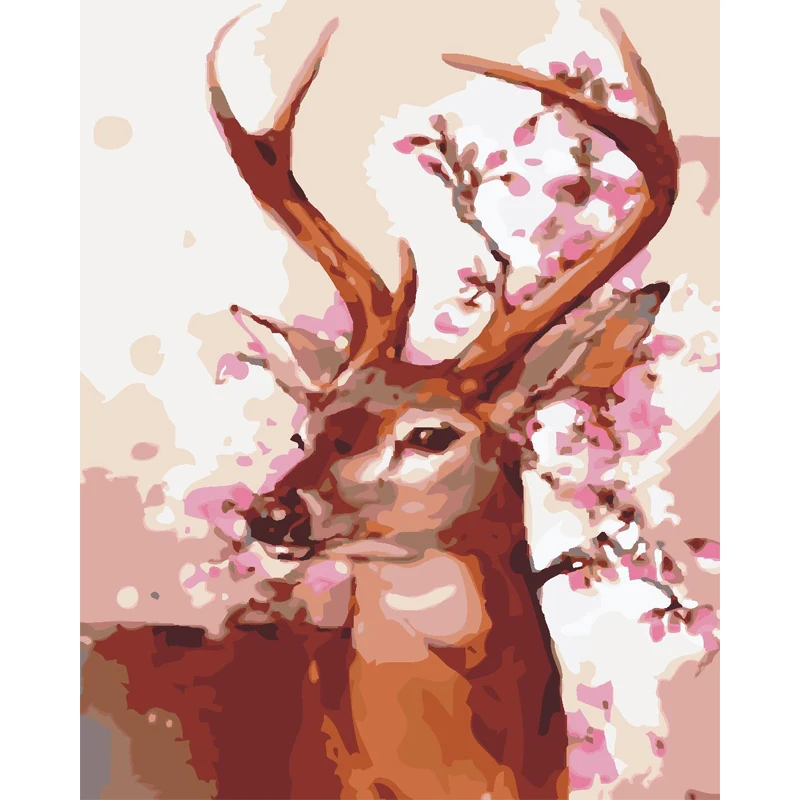 Deer Diy painting by numbers hand painted canvas oil paintings coloring