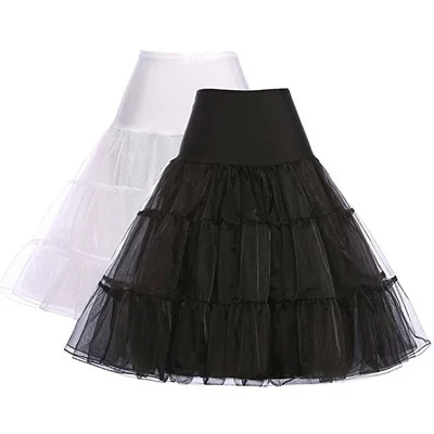 

Black White Red Royal Blue Organza Petticoats for Wedding Dress Crinoline Underskirt 2019 Women