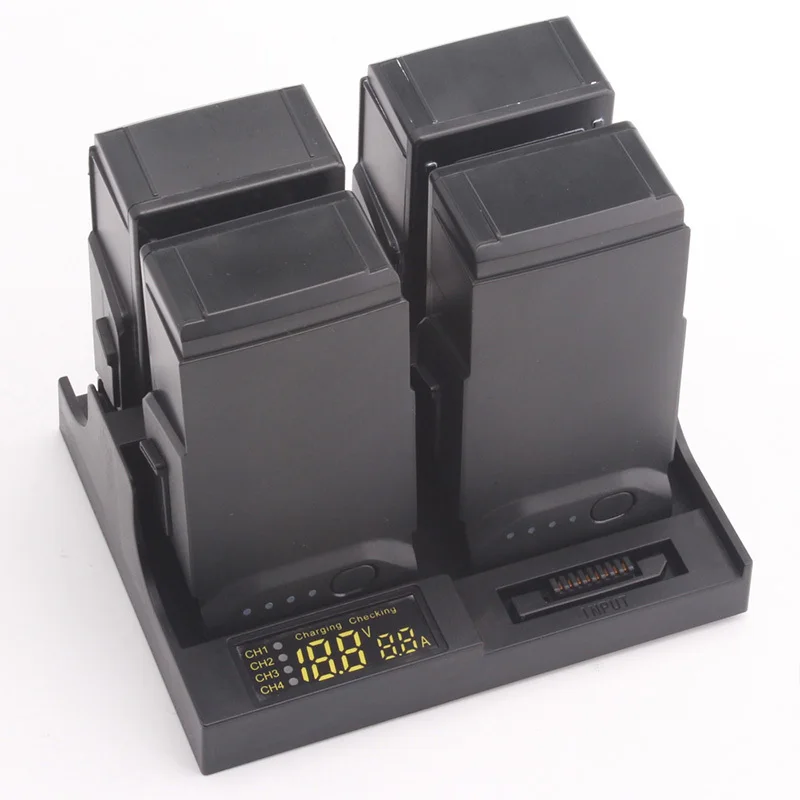 

Smart Digital Multi Battery Charging Hub Dock 4-in-1 4-Port Charger Converter with LCD Display for DJI Mavic Air Drone