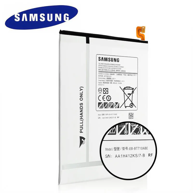 Оригинальная замена samsung Батарея для Galaxy Tab S2 8,0 T710 T715 T715C SM T713N T719C EB-BT710ABE 4000 мА-ч