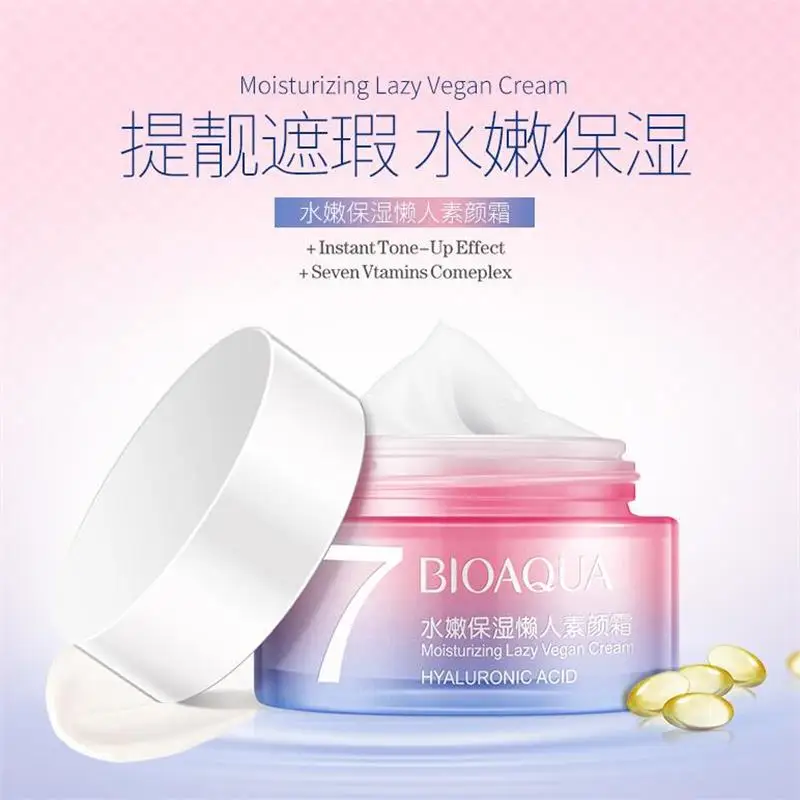 

BIOAQUA Moisturizing Lazy Vegan Concealer Cream Makeup Whitening Anti Aging Wrinkle Concealer Sunscreen V7 Skin Care