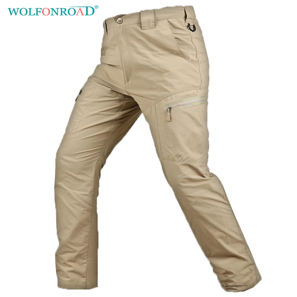 WOLFONROAD летние мужские быстросохнущие брюки военные тактические брюки походные брюки дышащие тонкие мужские охотничьи брюки L-PLY-12
