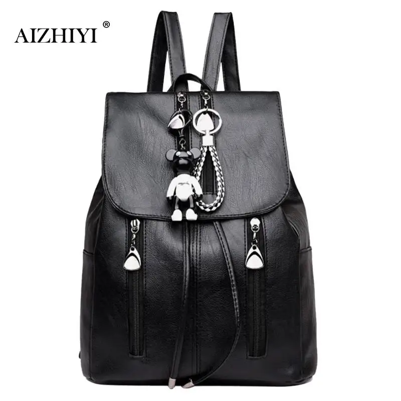 Women Elegant Backpack Drawstring Backpack Girl Lady School Soft PU