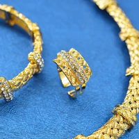 Sunny Jewelry Big Round Wedding Jewelry Set For Women Bridal Jewelry Set Necklace Earrings Ring Bracelet For Party Jewelry Gift 4