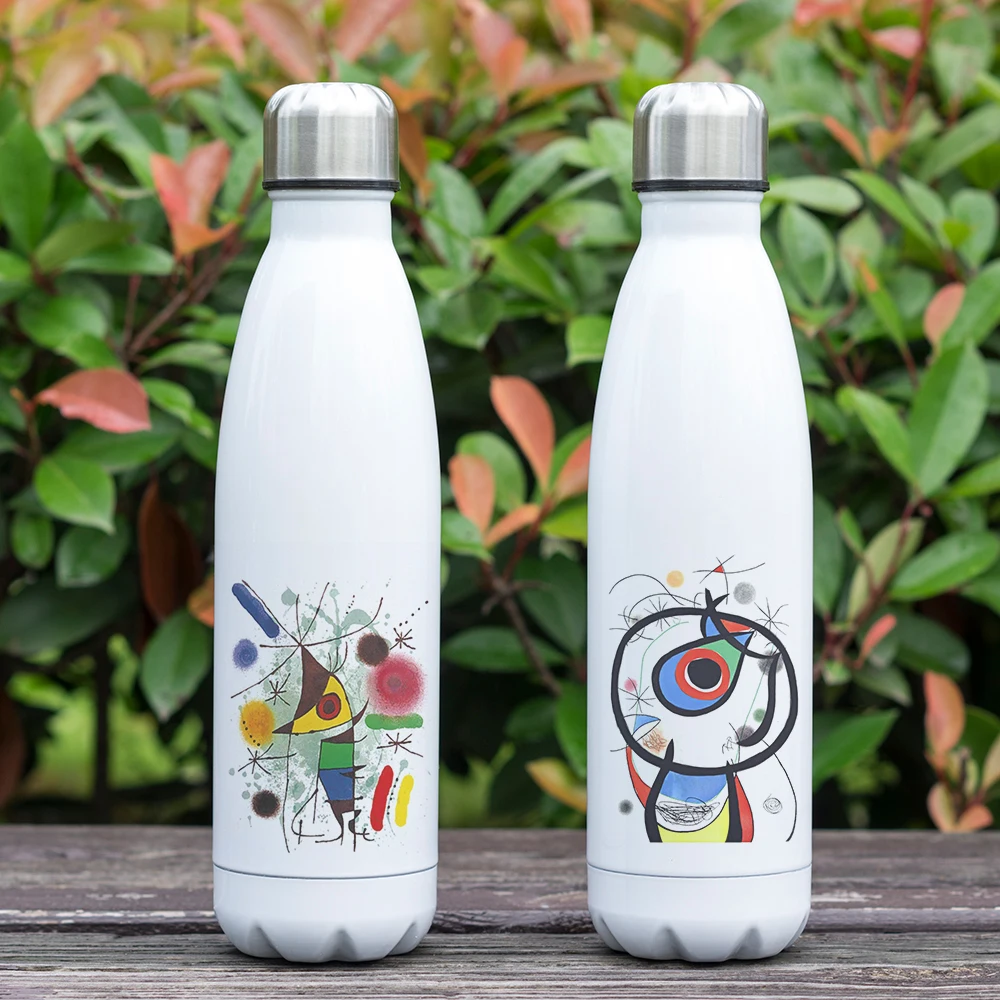 

Unique Abstract Painting Print Bottle Insulated 17oz Stainless Steel Vacuum Bottle Double Walls Abstract Themed Gift Flask