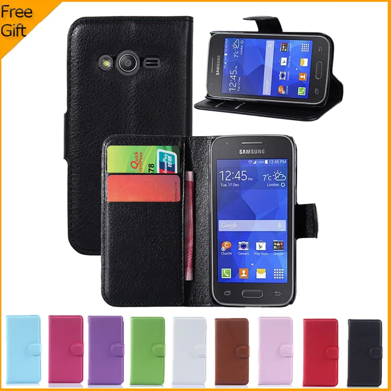 Luxury Wallet PU Leather Cover Case For Samsung Galaxy Ace 4 LTE G313 G313H Ace4 Neo G318H Flip 