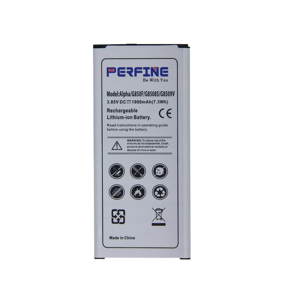 

G850 Battery EB-G850BBE 1900mAh Original Quality For Samsung Galaxy Alpha G850F G8508S G8509V Cell Phone Replacement Batteries