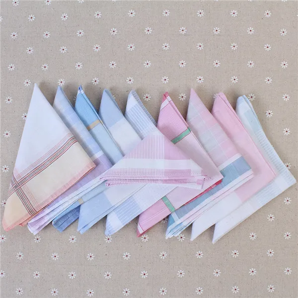5 шт. многоцветные клетчатые полосатые мужские карманные квадраты бизнес полотенце для сундуков карманные носовые платки шарфы хлопок 16 - Цвет: Random Color 1