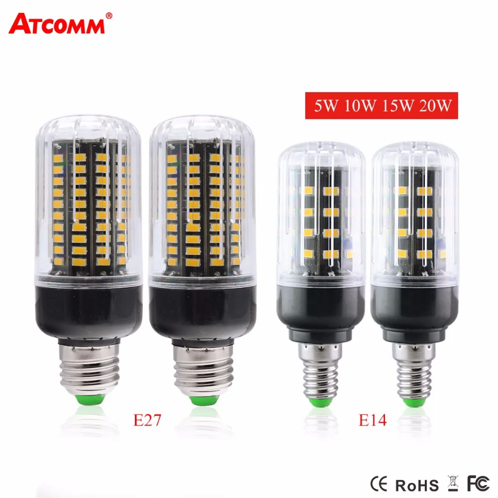 SMD 5736 E14 E27 LED Corn Bulb Full Wattage 20W 15W 10W 5W High Lumen