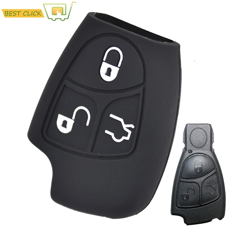 

Silicone Key Case Cover For MERCEDES BENZ CLS SL C E S CLASS Keyless Fob Shell Skin Keyring Key Chain Holder Protector