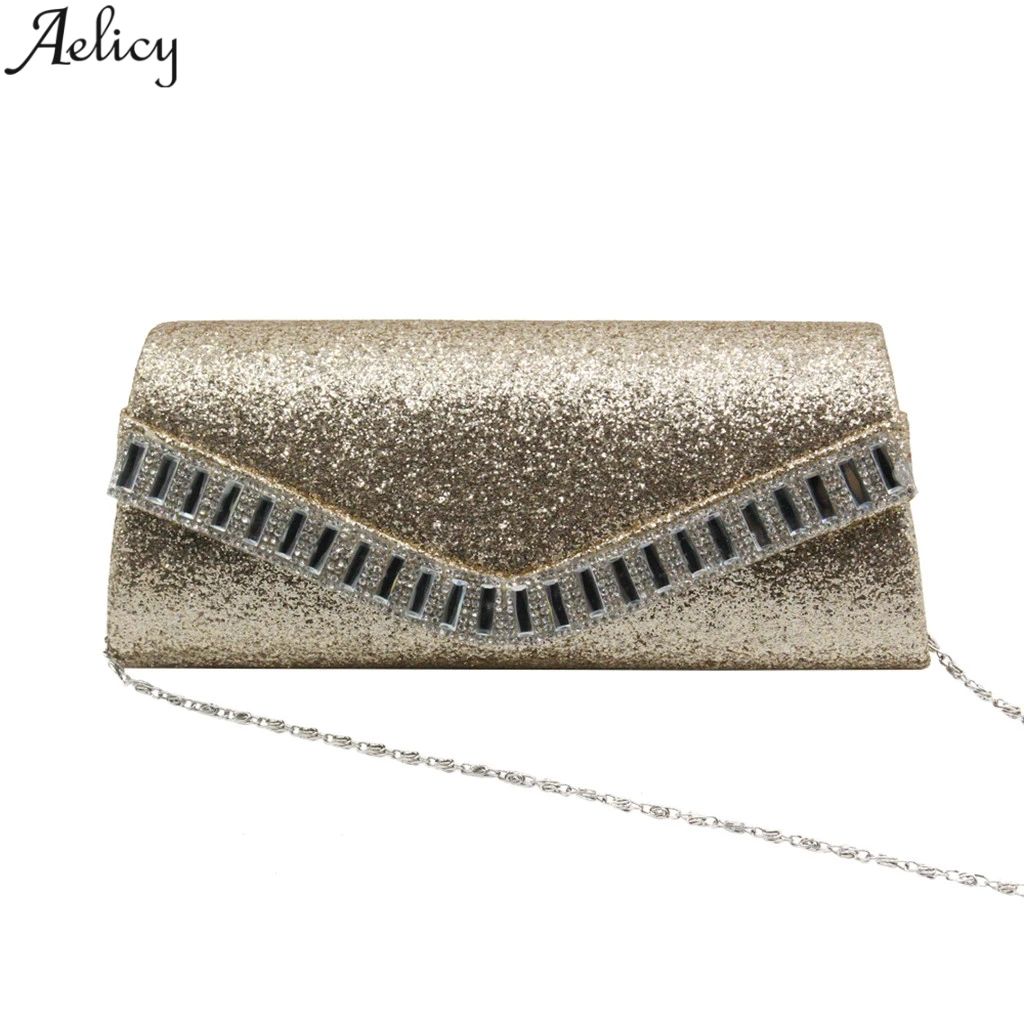 

Aelicy Women Solid Ruched Diamonds Minaudiere Evening Party Phone Hand Bag High Quality Designed Elegant Crossbody Bag New
