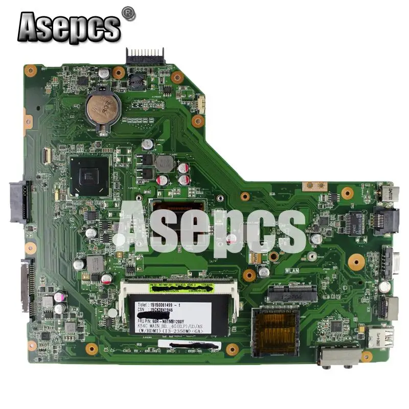 Asepcs для ASUS X54C K54C материнская плата для ноутбука hm65 REV.3.0 с I3-2370U тестом