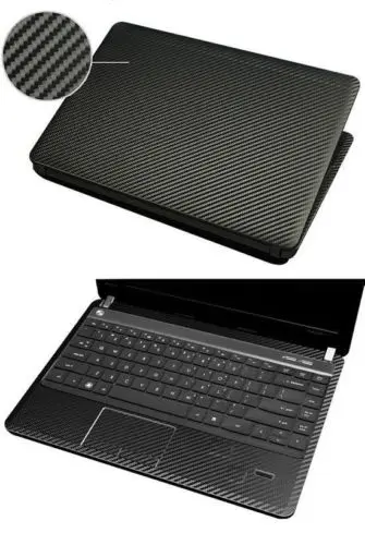 Наклейки для ноутбука, наклейки из углеродного волокна для Dell Inspiron Vostro 13 5390 13-5390 13,3" - Цвет: Black Carbon fiber