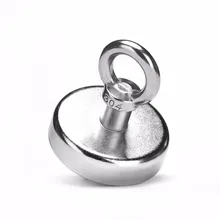1pcs 112kg Pulling Mounting D60mm strong powerful neodymium Magnetic Pot with ring fishing gear, deap sea salvage equipments D60