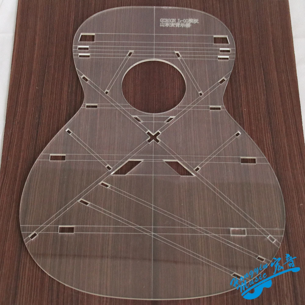 L-00 Guitar Transparent Acrylic Template Guitar Making Molds Appearance  Sound Hole Sound Beam Location - Guitar Parts & Accessories - AliExpress