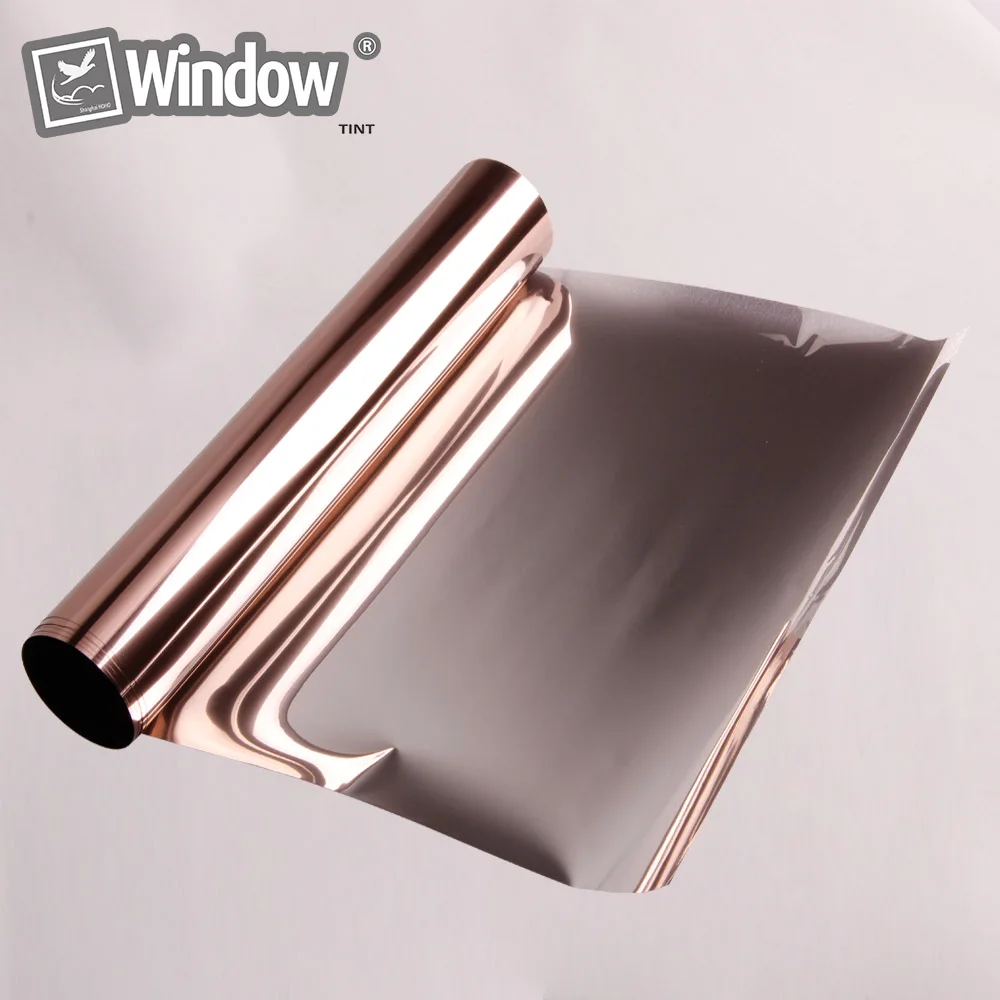 

SUNICE Window Film Solar Tint Film Silver&Bronze Window Tint Home Office Use DIY Cutting Decor Film Sticker Decals VLT8% 0.6M*5M
