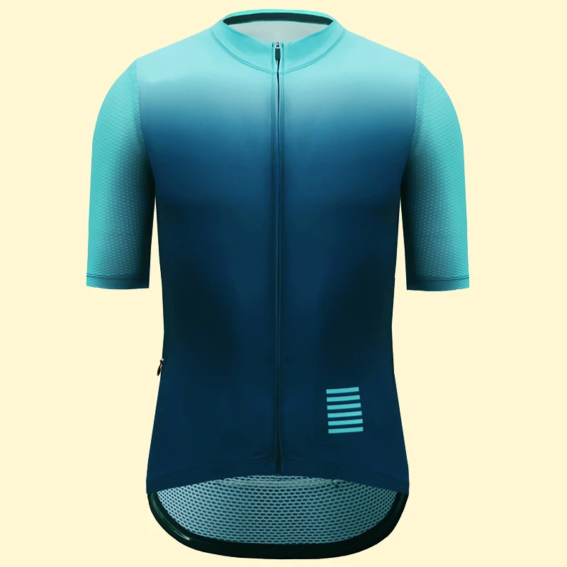 

cycling jersey Pro team short sleeve tops Men's Personality gradient color Sleeves Italy MITI breathable fabric bycicle maillot