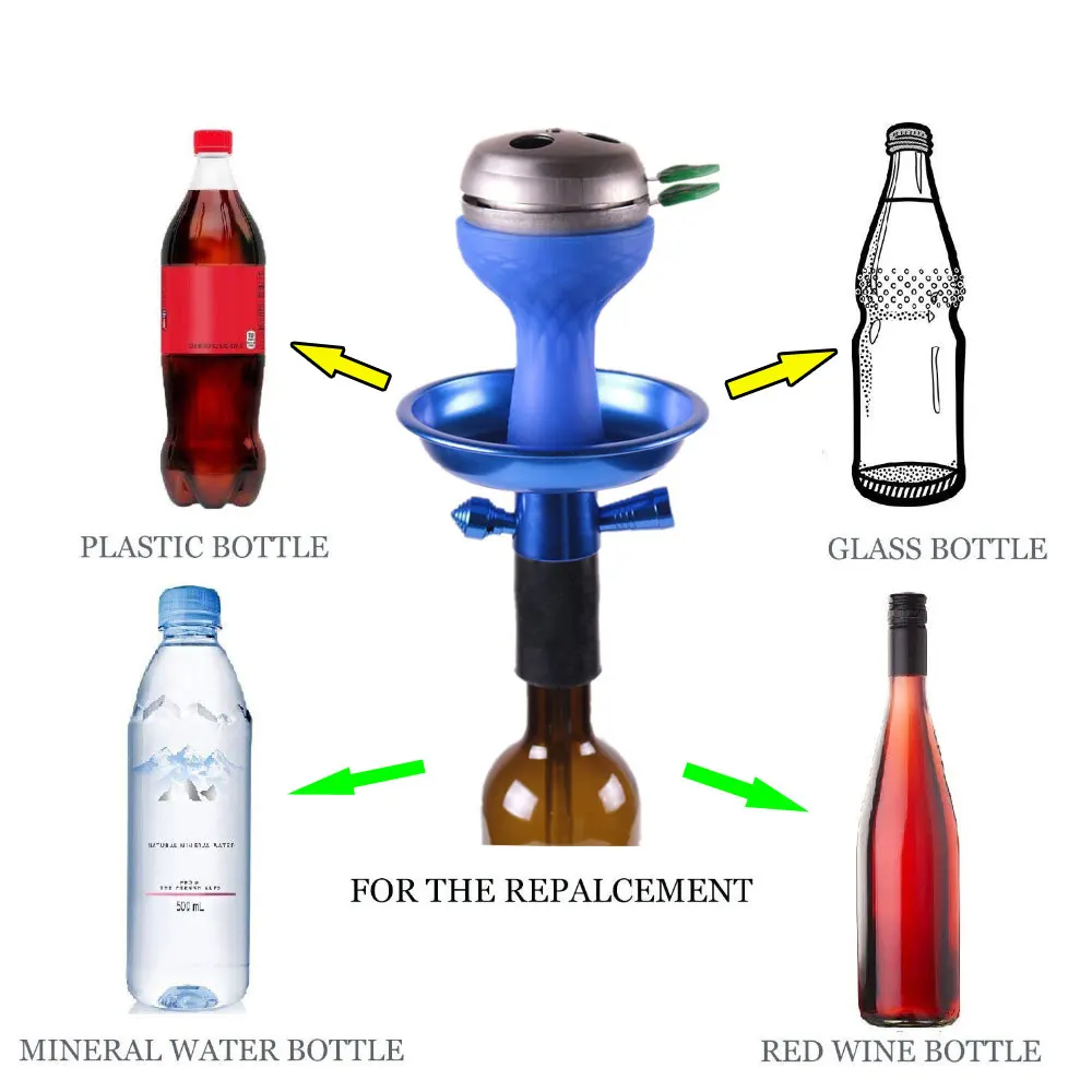 Beste Waterpijp Shisha Narguile Universal Top Stem voor Hookitup Wijn Fles Waterpijp Stem Kit Adapter Sheecha Chicha Narguile Accessoires