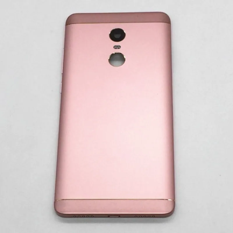 Для Xiaomi Redmi Note 4 глобальная батарея задняя крышка Задняя Дверь Корпус+ боковой ключ карты лоток держатель запасные части - Цвет: Pink