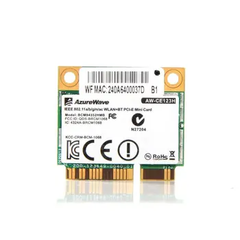 

Wireless Adapter Card for Broadcom BCM94352HMB Azurewave AW-CE123H 802.11ac WIFI 867Mbps ac Bluetooth bt 4.0 Combo mini Card