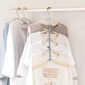 

Jordan Judy Fish Bone 5 Layers Hanger Clothing Storage Rack Multilayer Stainless Steel Wardrobe Clothing Support Storage Rack