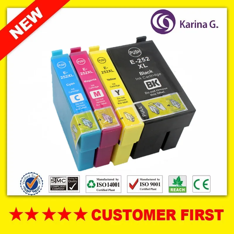 

252xl Compatible ink cartridge for T2521 T252XL For epson WorkForce WF-3620 WF-3640 WF-7610 WF7620 7110 3620 3640 7610 7620 etc.