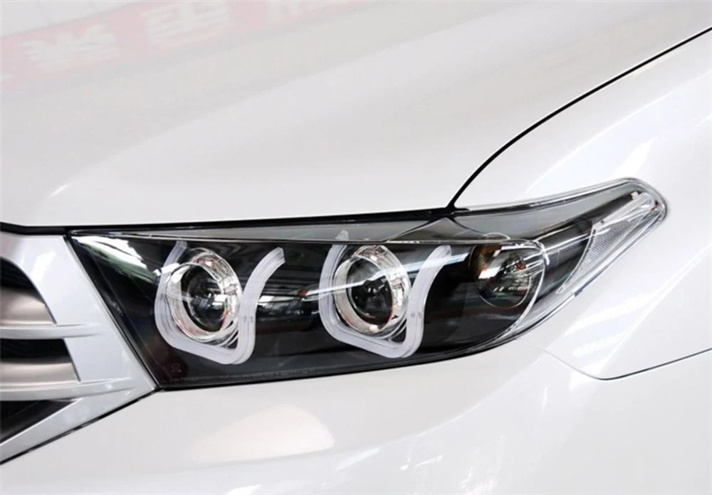 Для Toyota Highlander 2012 2013 Прозрачный автомобильный налобный фонарь с прозрачными линзами, передняя крышка для авто